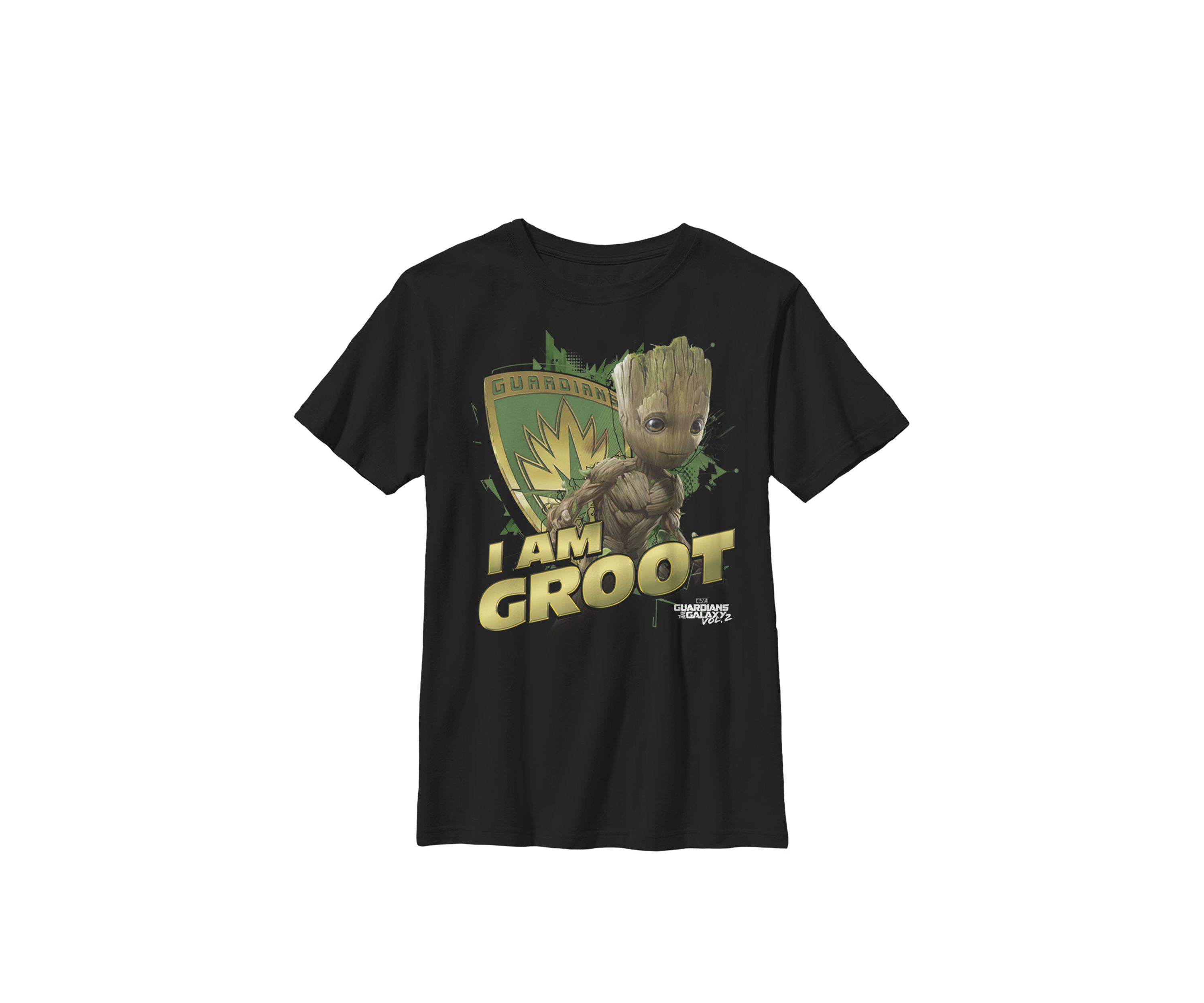 Boys 8-20 Guardians Vol.2 I AM GROOT Shield Splash Graphic T-Shirt