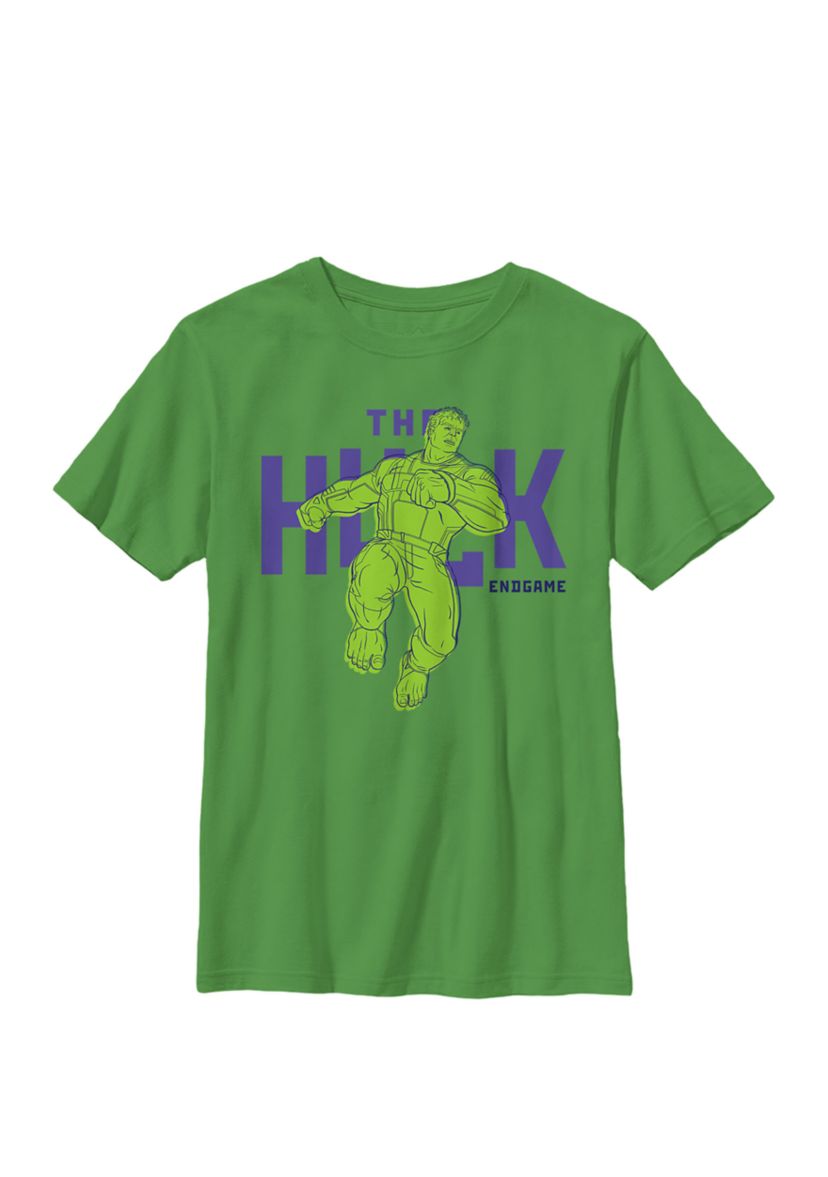 Boys 8-20 Avengers Endgame Hulk Bold Text Graphic T-Shirt 