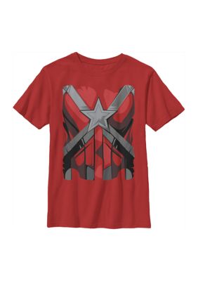 Marvel Boys 4-7 Red Guardian Costume Graphic T-Shirt, Small