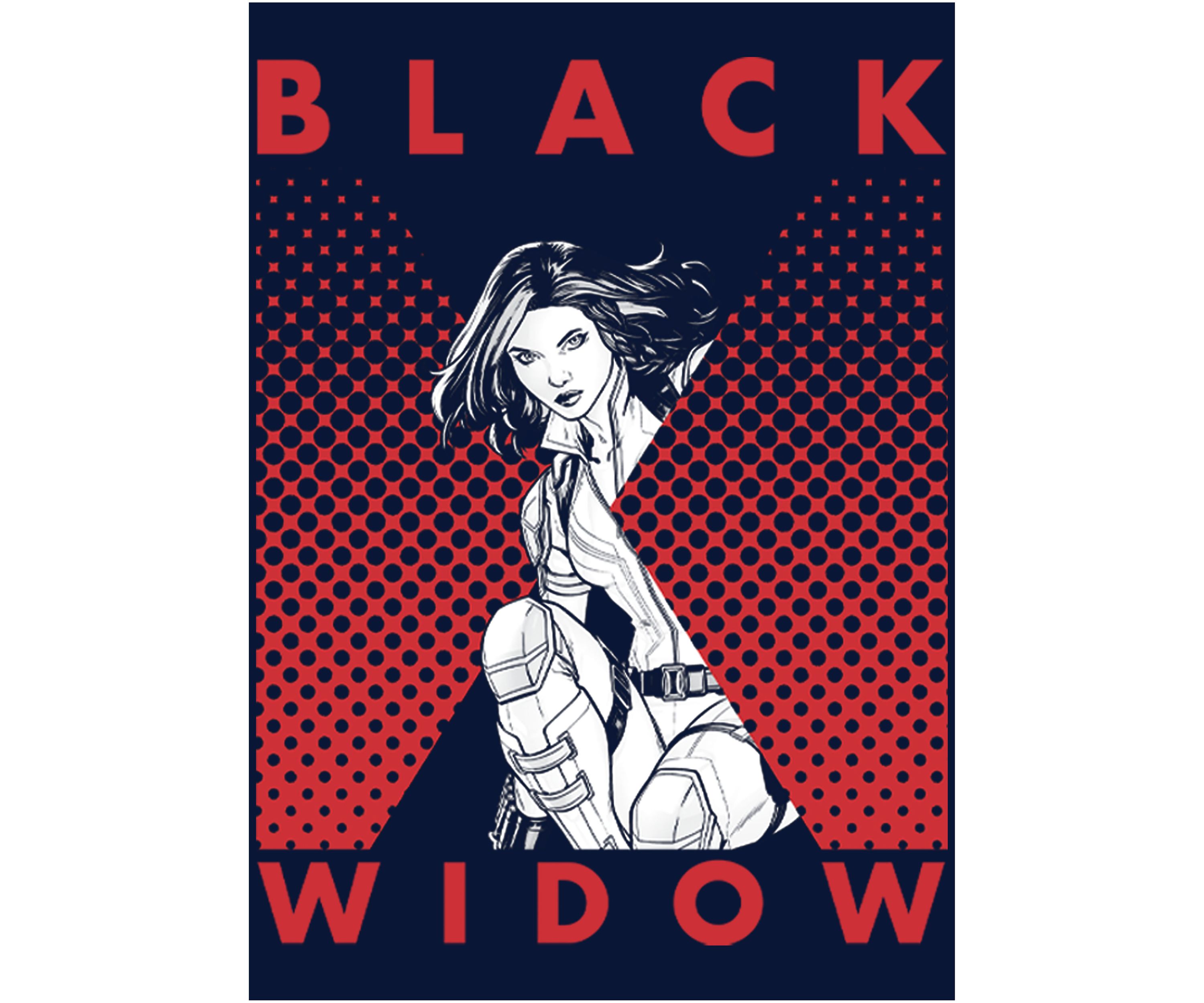 Boys 4-7 Halftone Black Widow Graphic T-Shirt