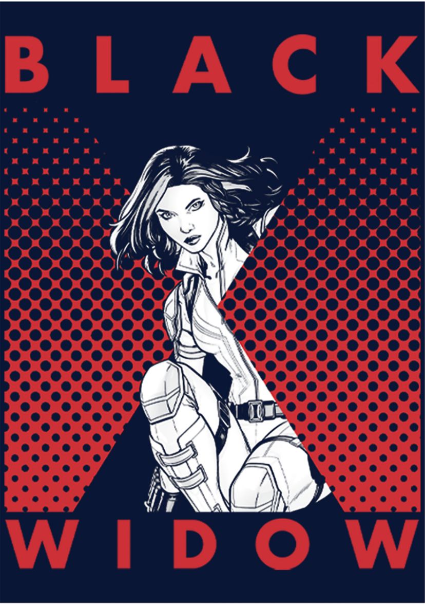 Boys 4-7 Halftone Black Widow Graphic T-Shirt