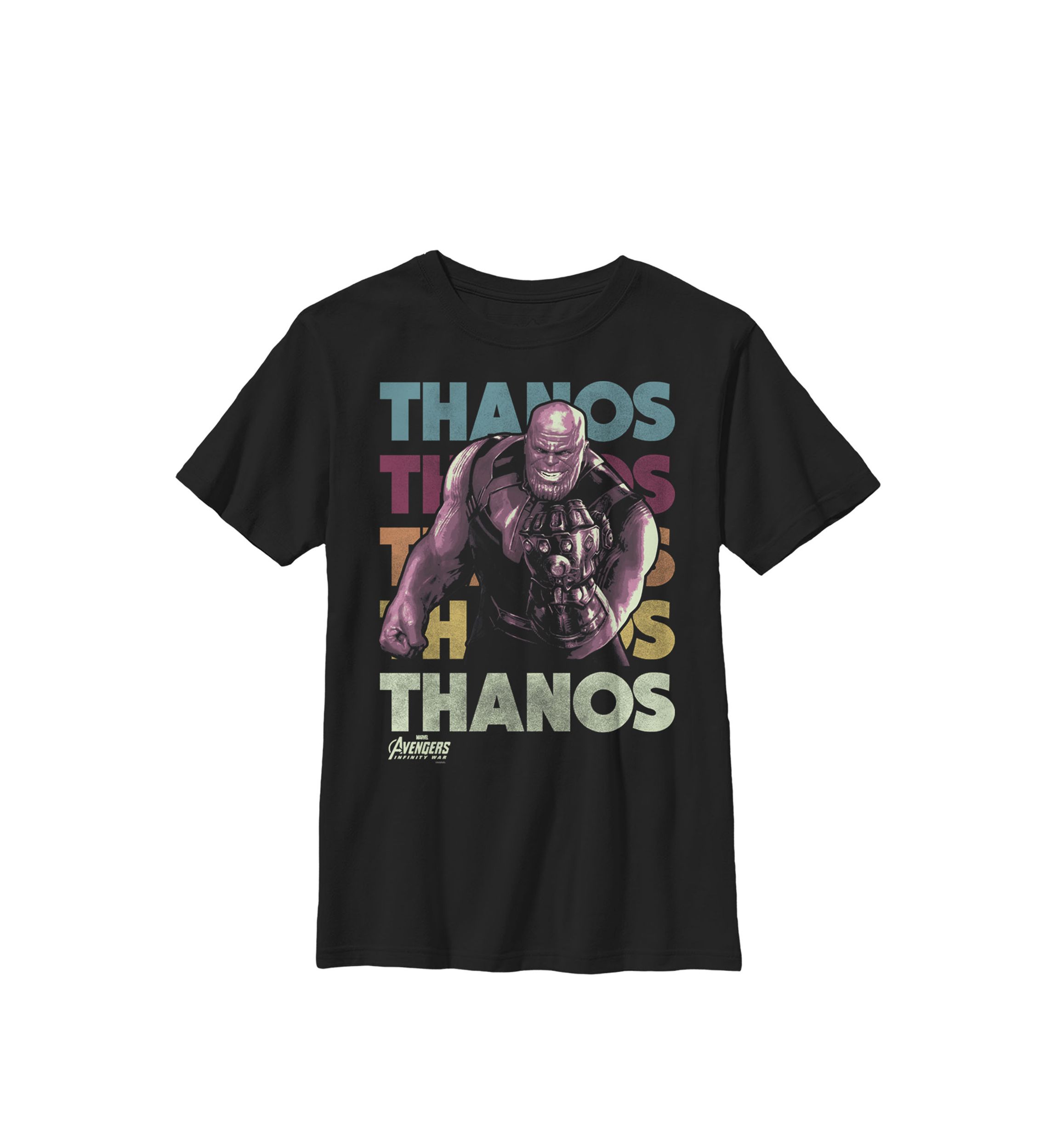 Boys 8-20 Infinity War Thanos Retro Rainbow Graphic T-Shirt 