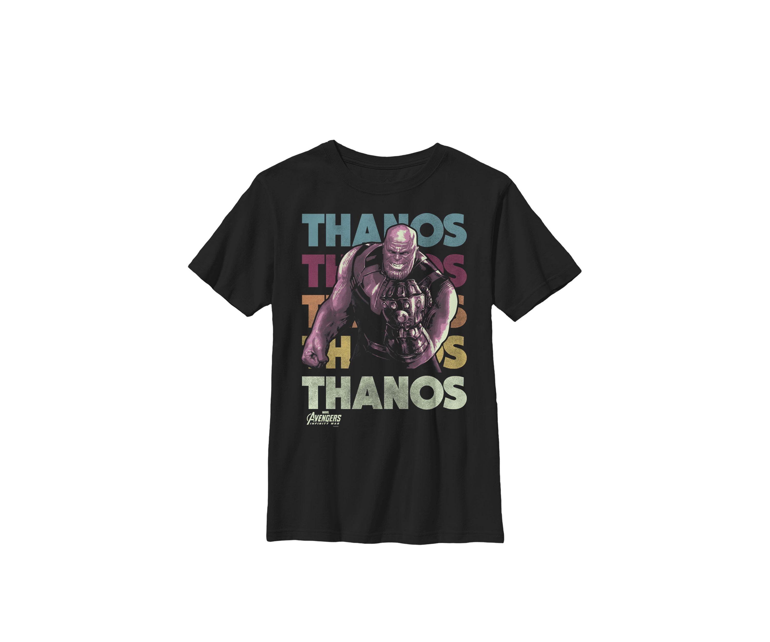 Boys 8-20 Infinity War Thanos Retro Rainbow Graphic T-Shirt 