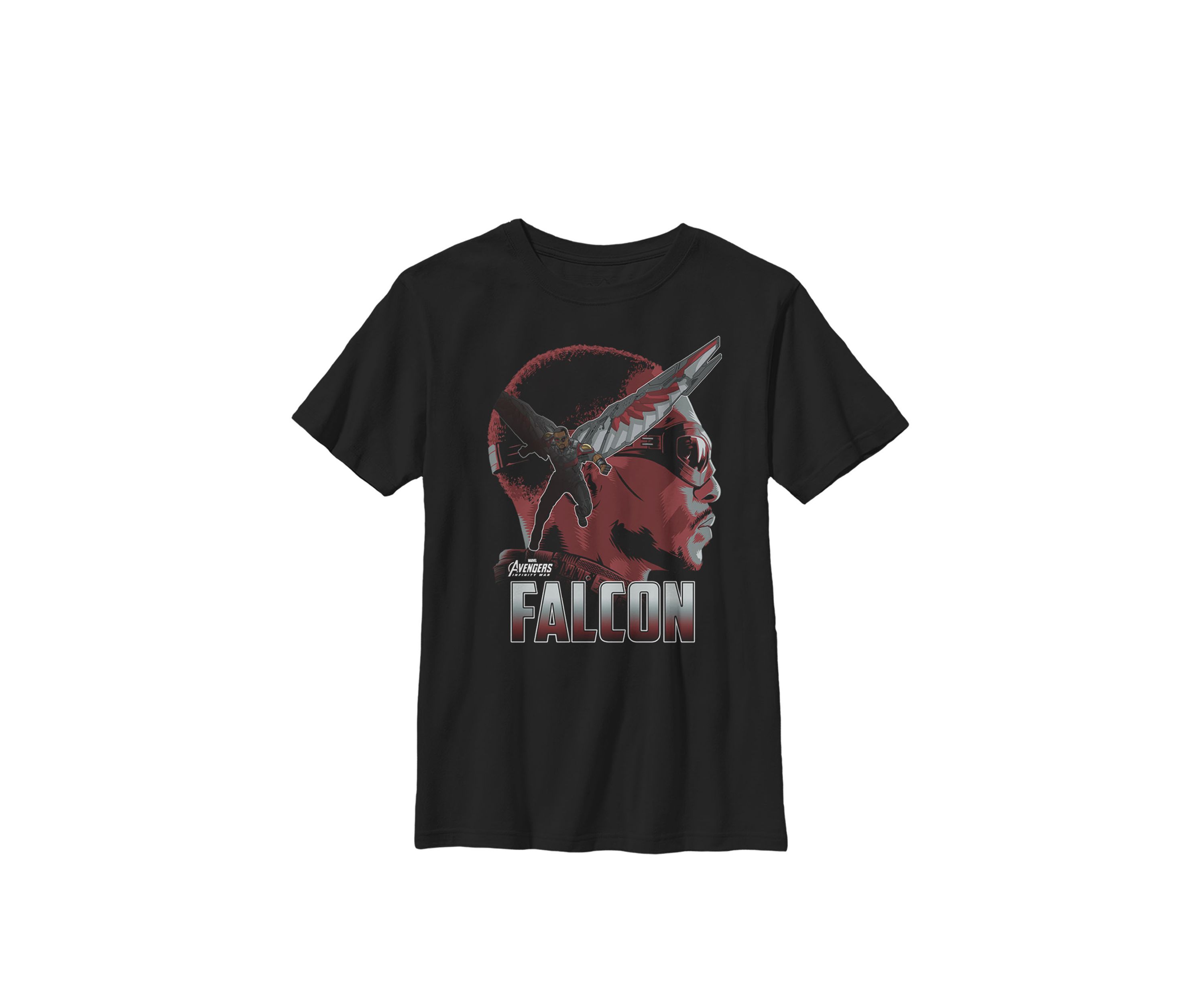 Boys 8-20 Infinity War Falcon Big Head Profile Graphic T-Shirt 