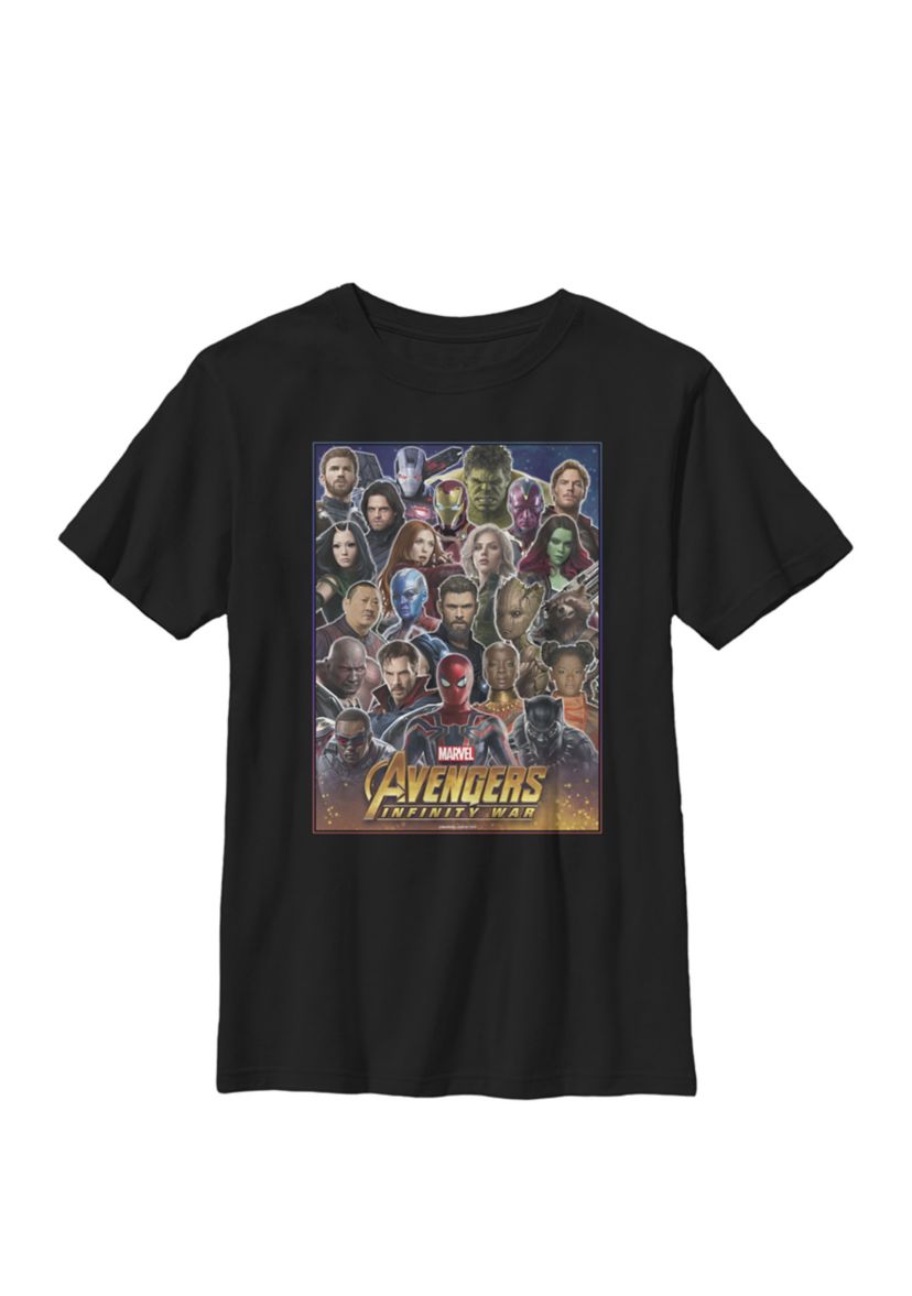 Boys 8-20 Avengers Infinity War Team Headshots Graphic T-Shirt 