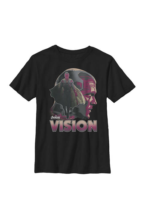 Boys 8-20 Infinity War Vision Big Head Profile Graphic T-Shirt 