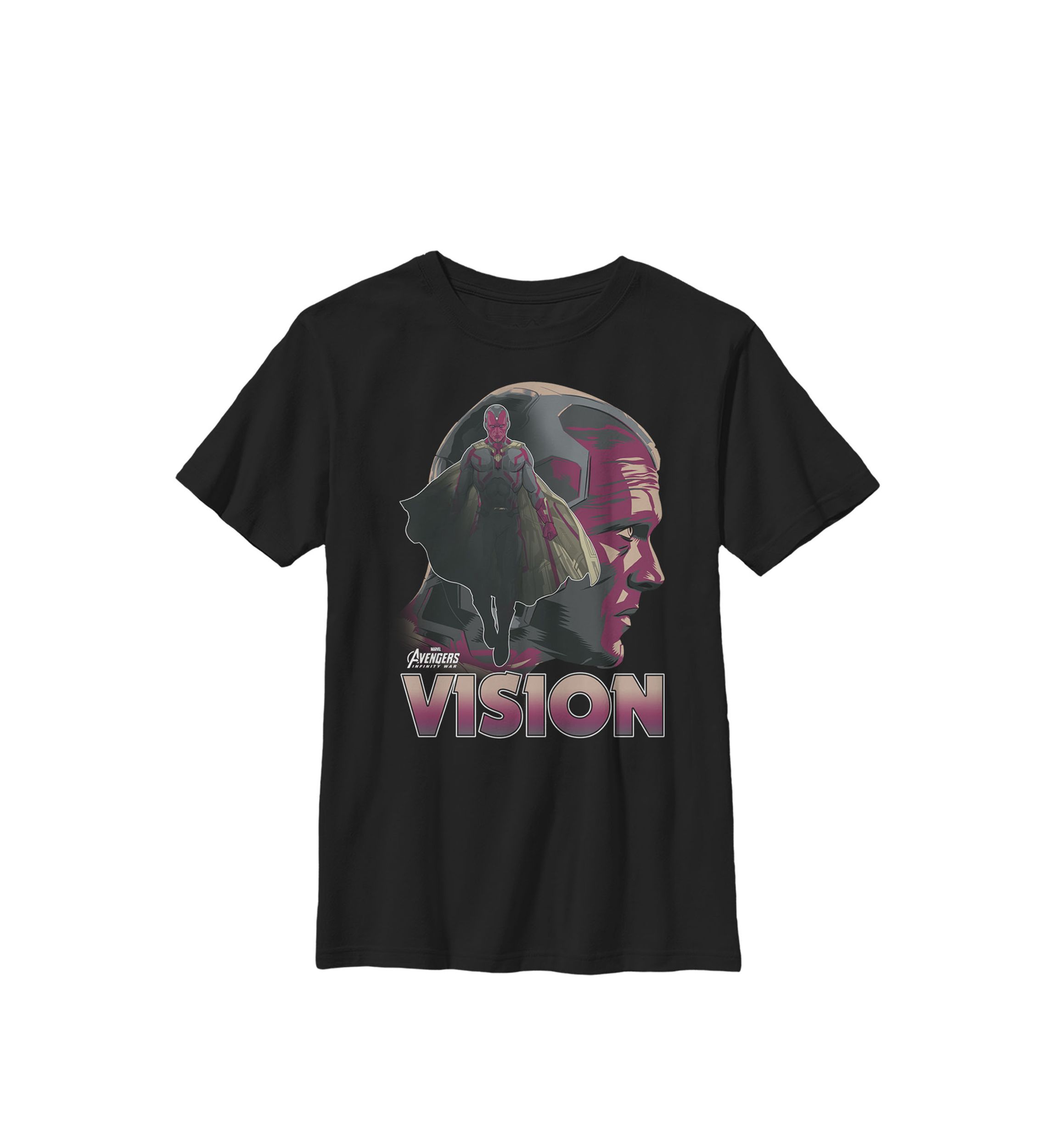 Boys 8-20 Infinity War Vision Big Head Profile Graphic T-Shirt 