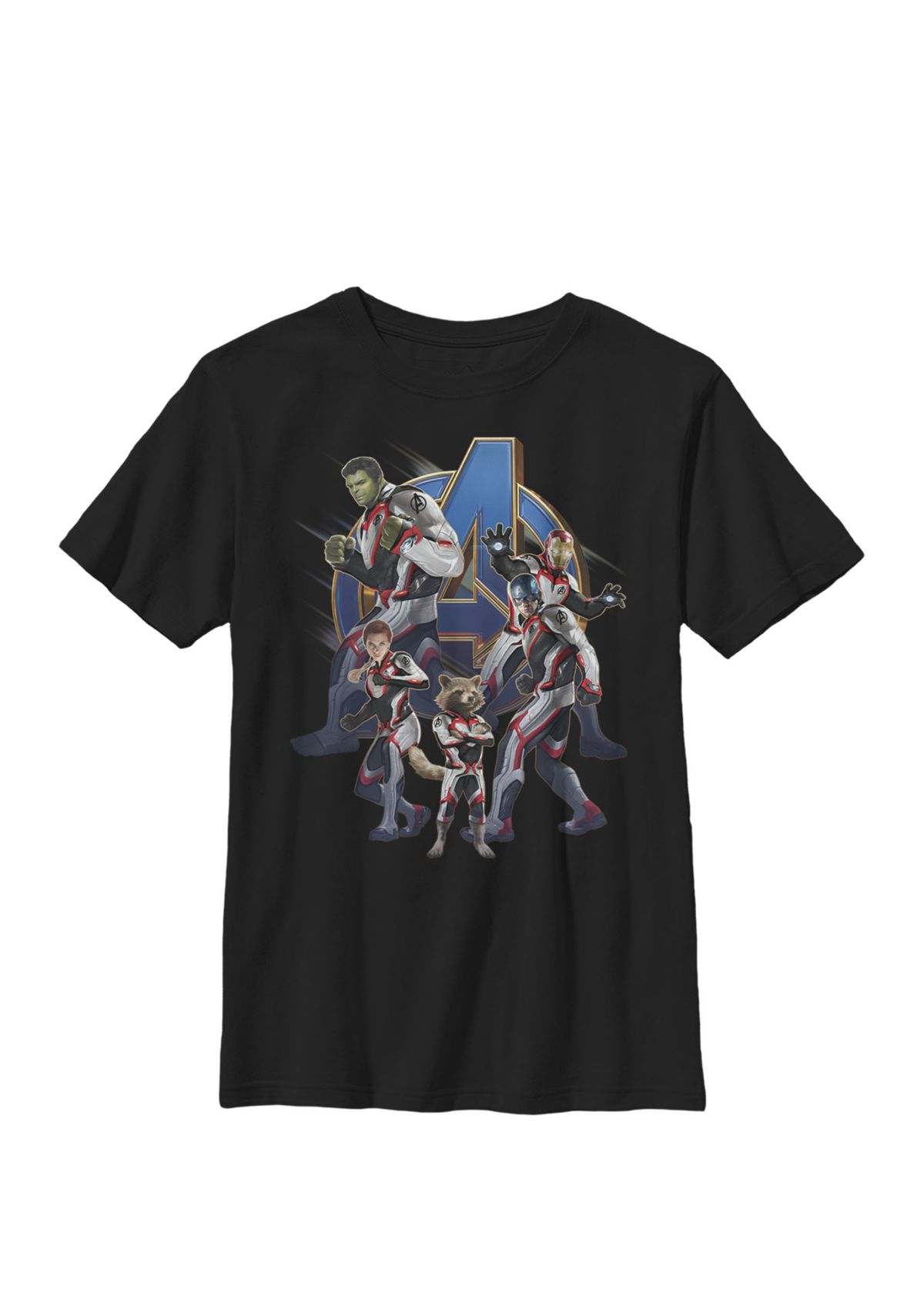 Avengers Endgame Group Shot In Suits Crew Graphic T-Shirt