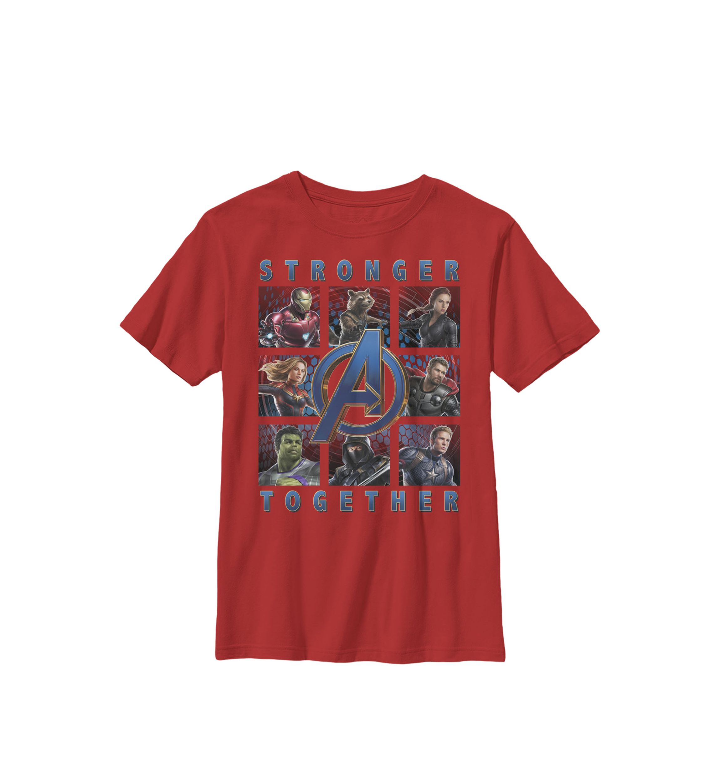 Avengers Endgame Stronger Together Panel Crew Graphic T-Shirt