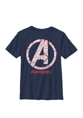 A Bugs Life Kids Avengers Endgame Characters Inside Logo Crew Graphic T-Shirt