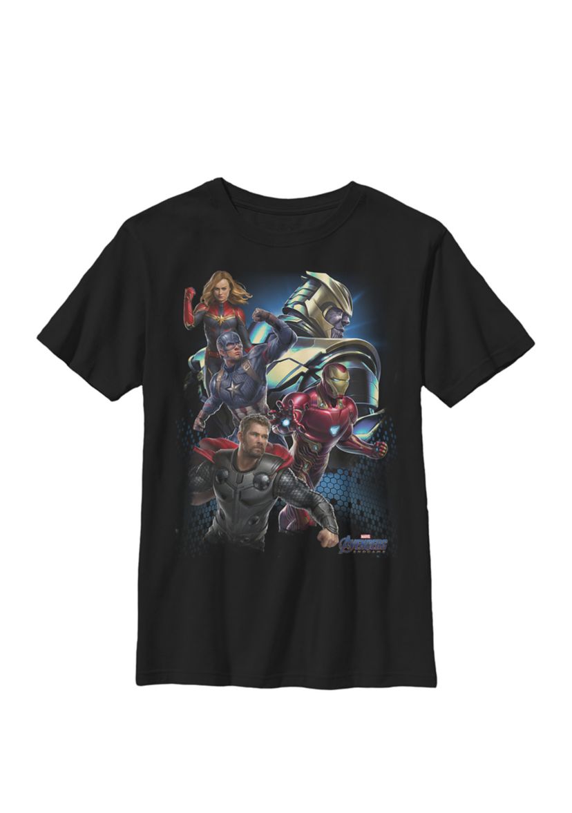  Avengers Endgame Thanos Enemies Poster Crew Graphic T-Shirt