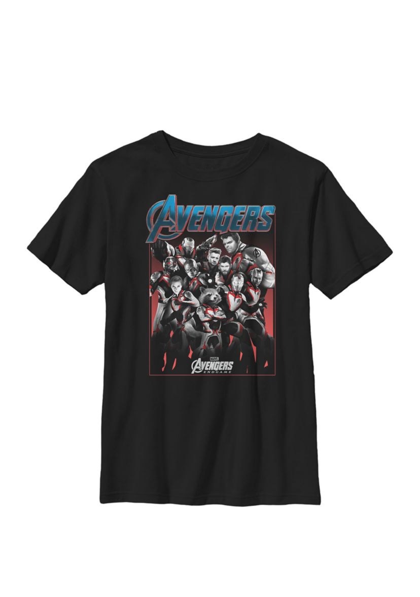 Avengers Endgame Main Cast Group Shot Crew Graphic T-Shirt