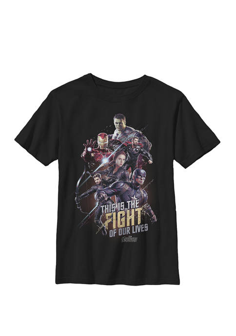 Avengers Endgame Fight of Our Lives Crew Graphic T-Shirt
