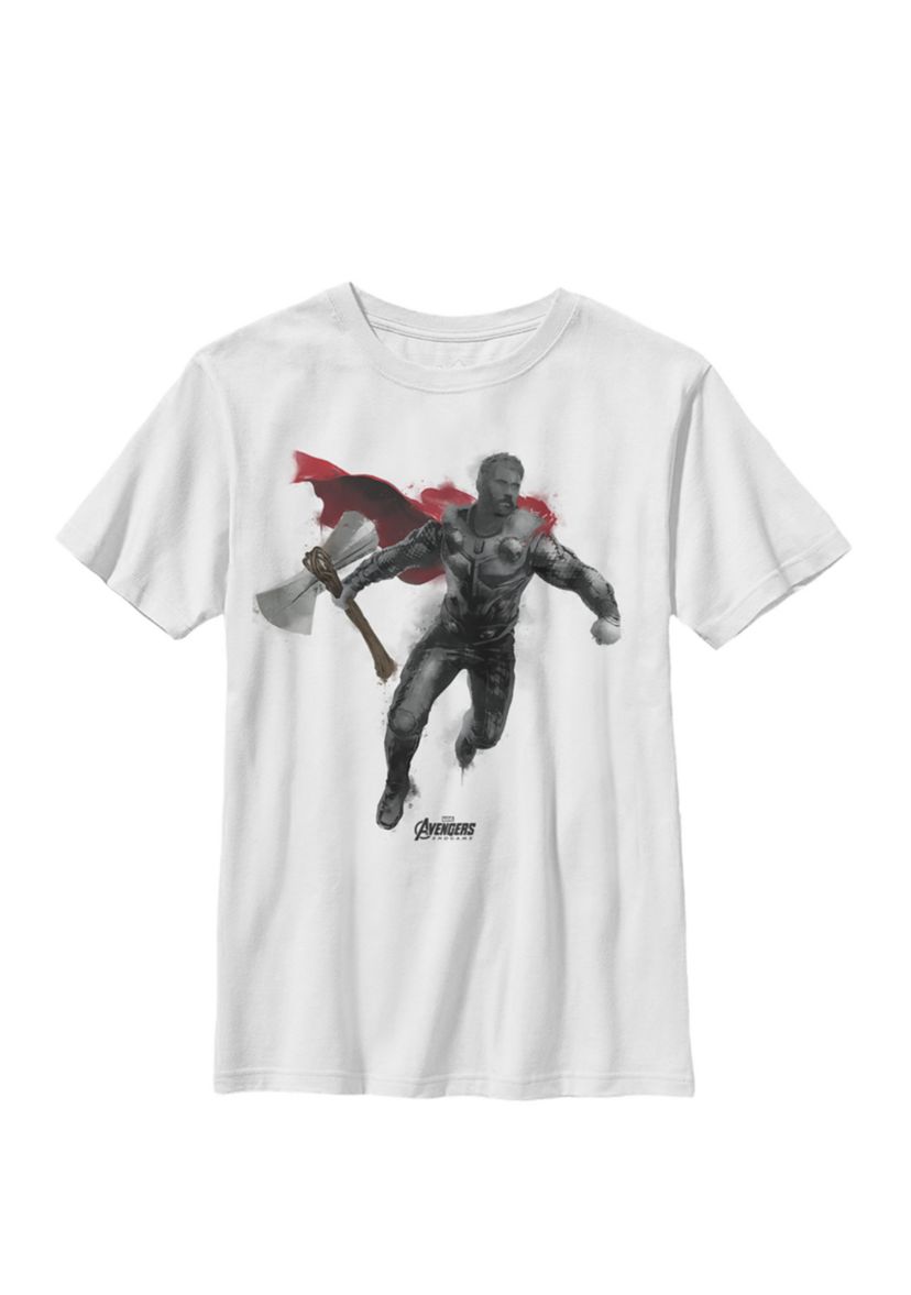 Avengers Endgame Thor Spray Paint Crew Graphic T-Shirt