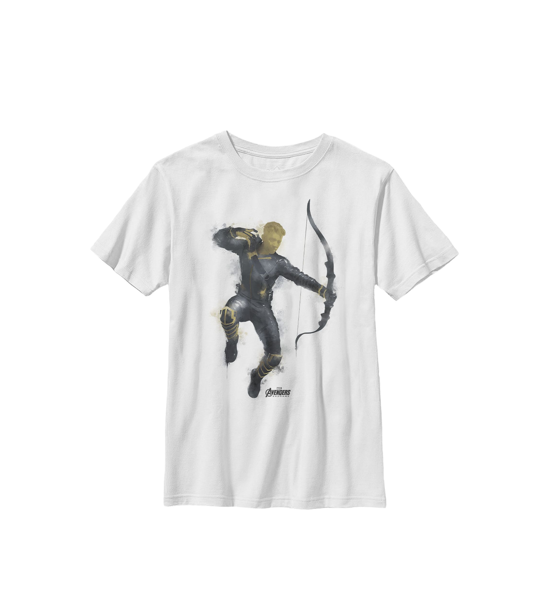 Avengers Endgame Hawkeye Spray Paint Crew Graphic T-Shirt