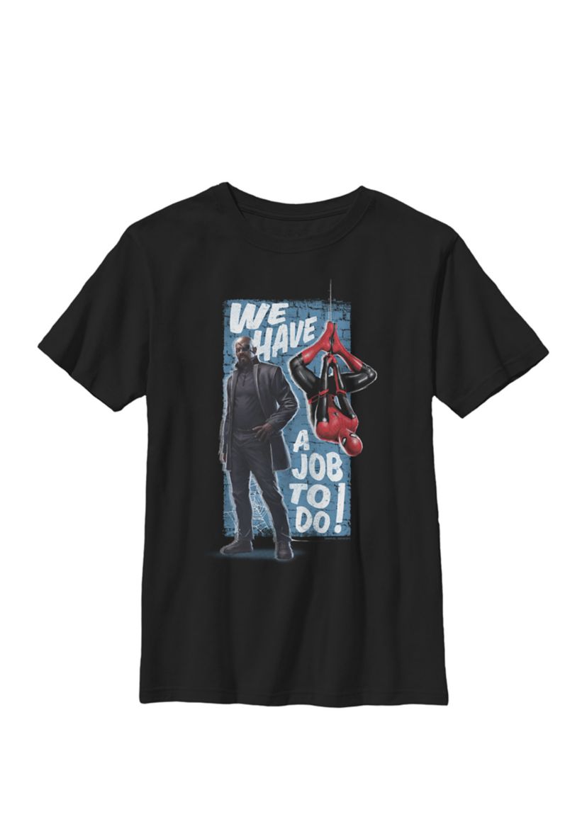 Spider-Man Far From Home We Have A job To Do Poster Crew Graphic T-Shirt