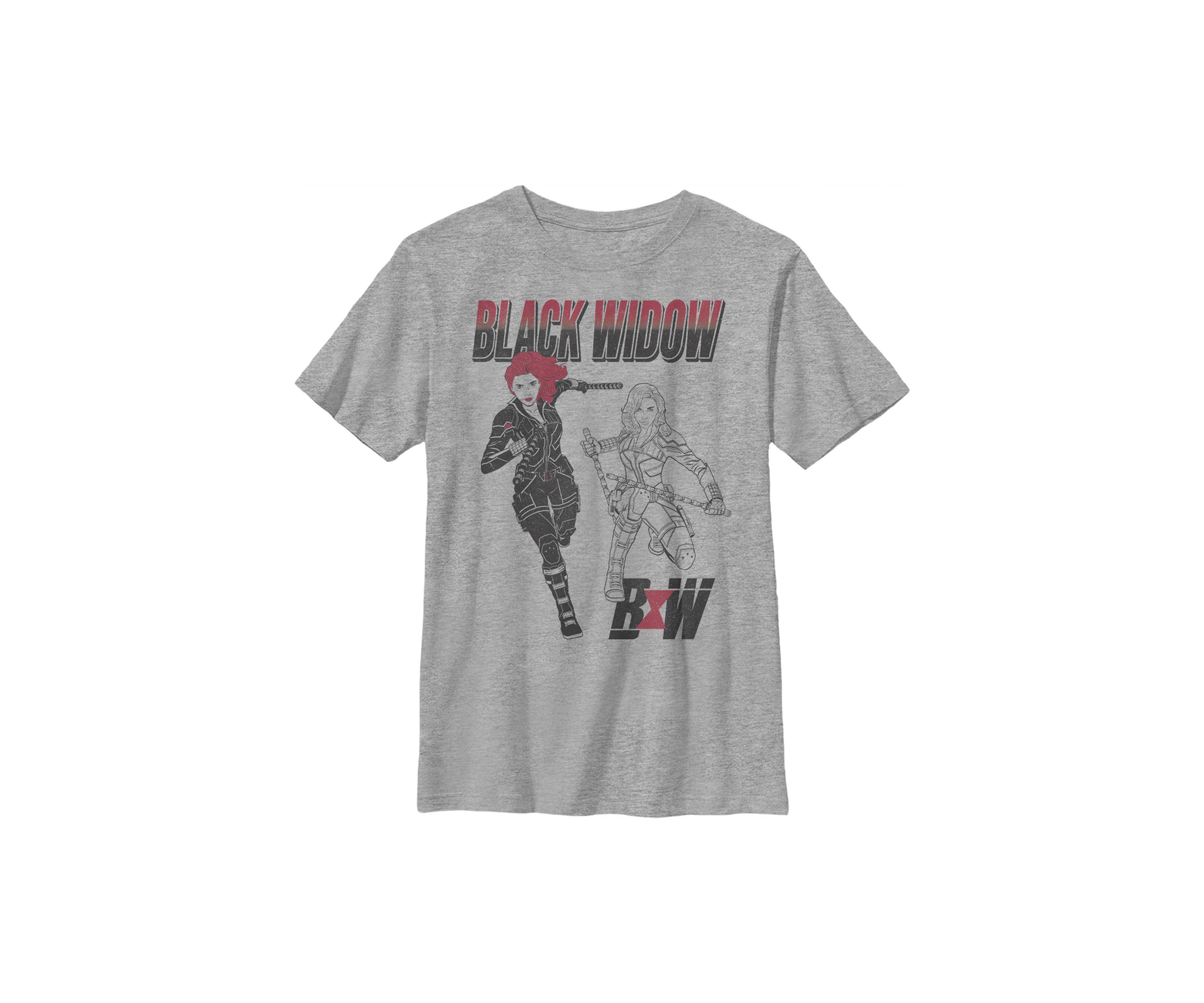 Boys 4-7  Black Widow Graphic Top