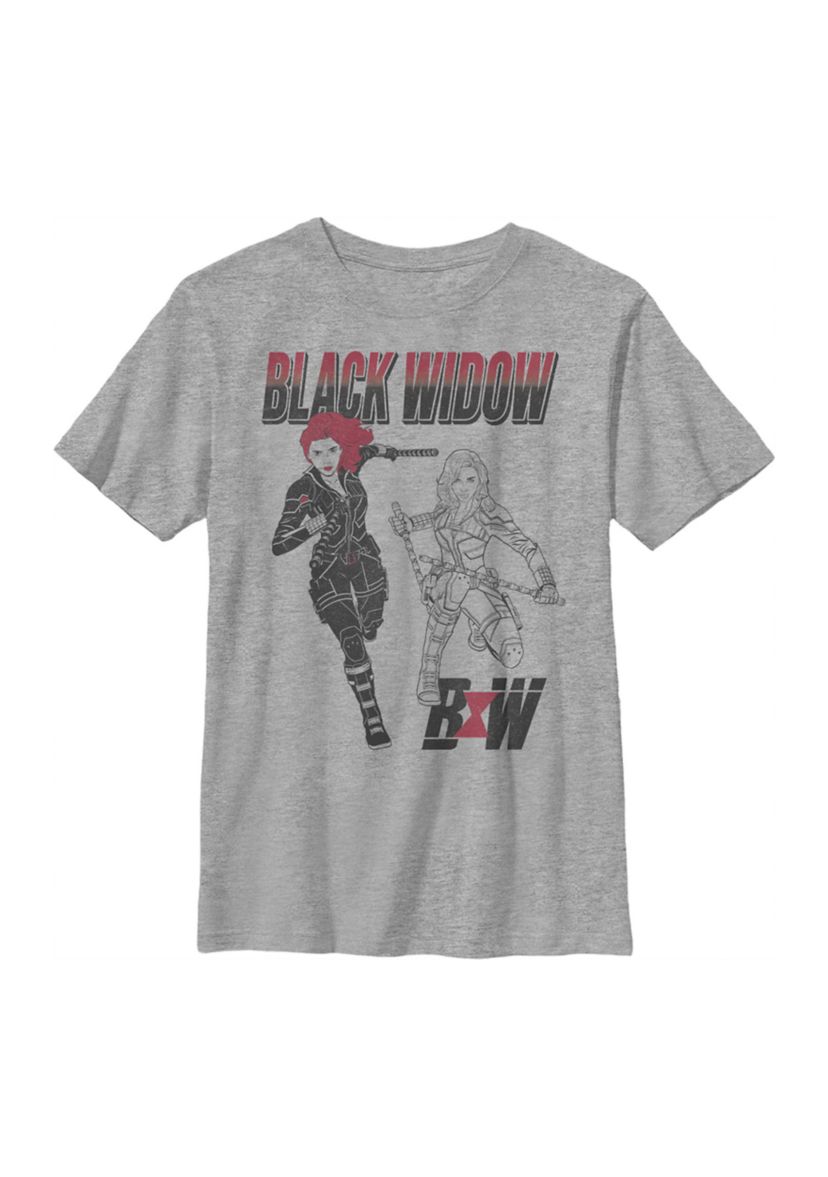 Boys 4-7  Black Widow Graphic Top
