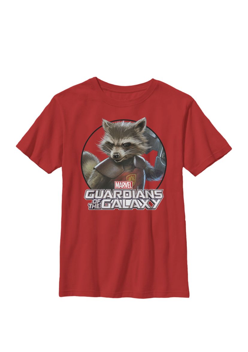 Rocket Guardians of the Galaxy Circle Crew Graphic T-Shirt