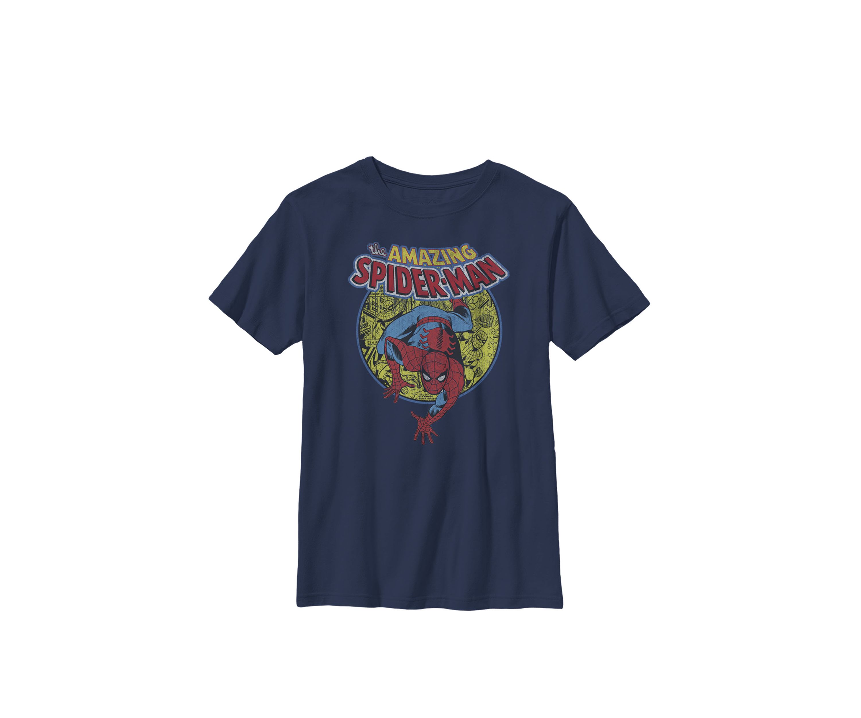 Amazing Spider-Man Vintage Comic Crew Graphic T-Shirt