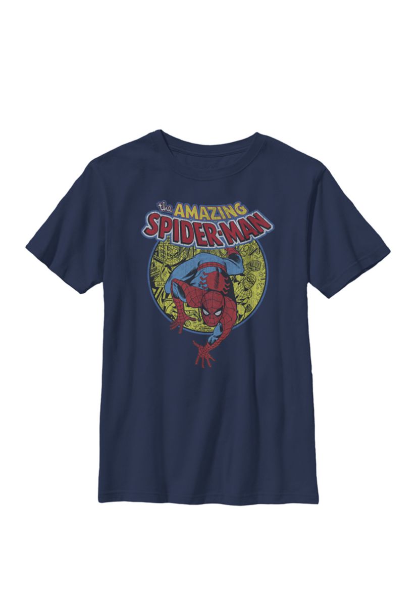 Amazing Spider-Man Vintage Comic Crew Graphic T-Shirt