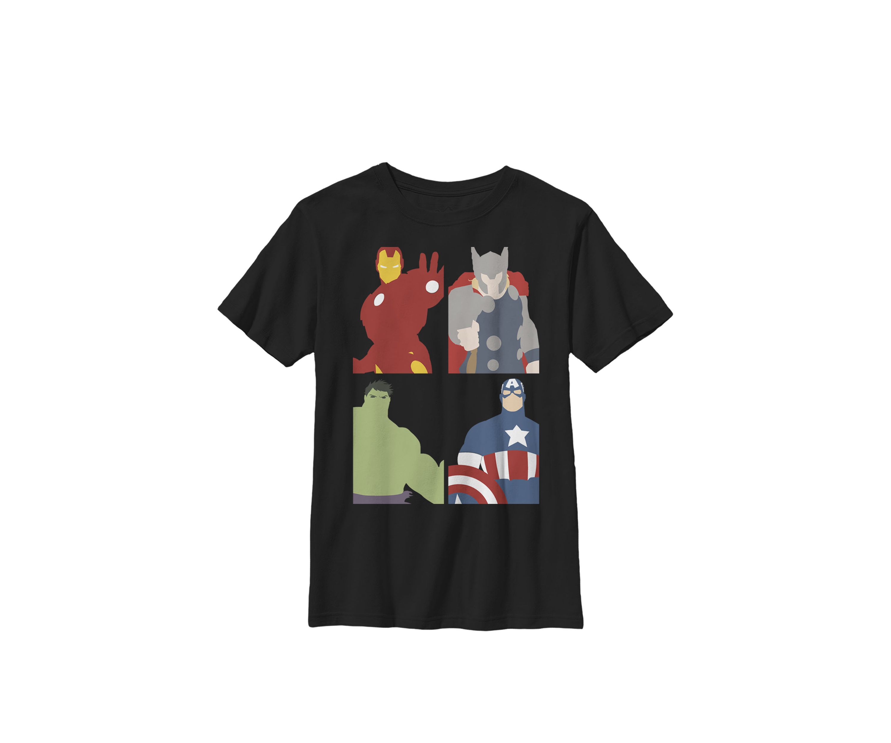 The Avengers Assemble Flat Vectorized Crew T-Shirt