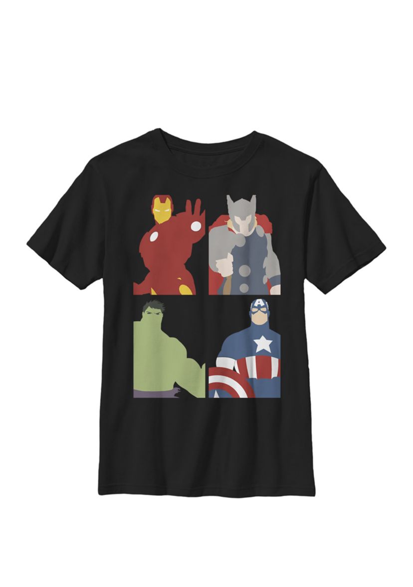 The Avengers Assemble Flat Vectorized Crew T-Shirt