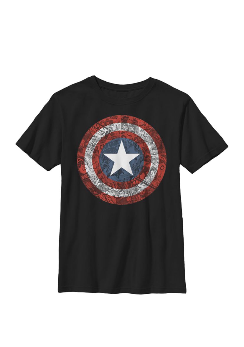 Captain America Avengers Shield Comic Crew T-Shirt