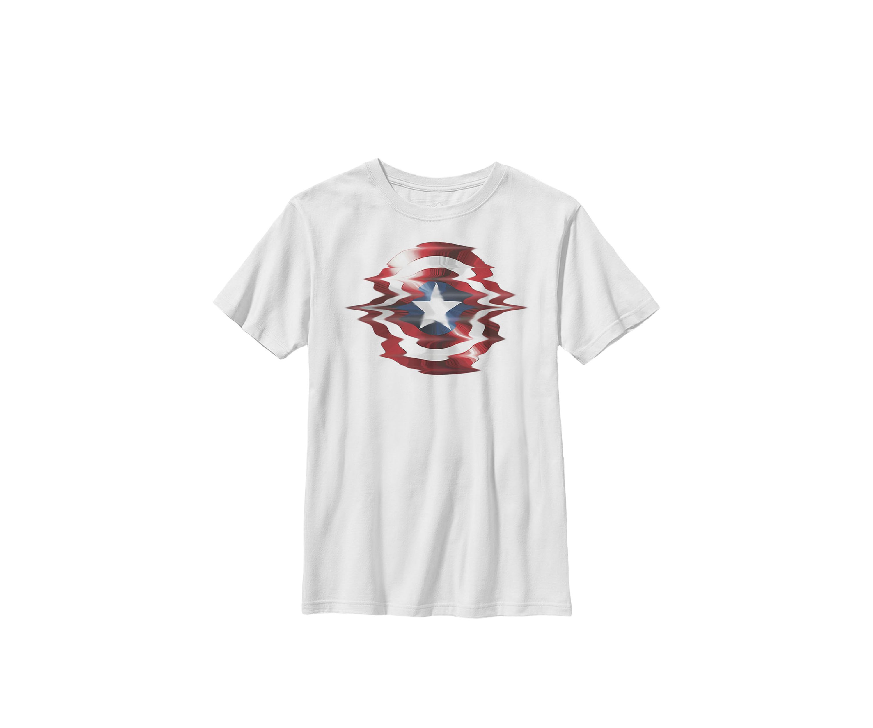 Captain America Shield Glitch Crew T-Shirt