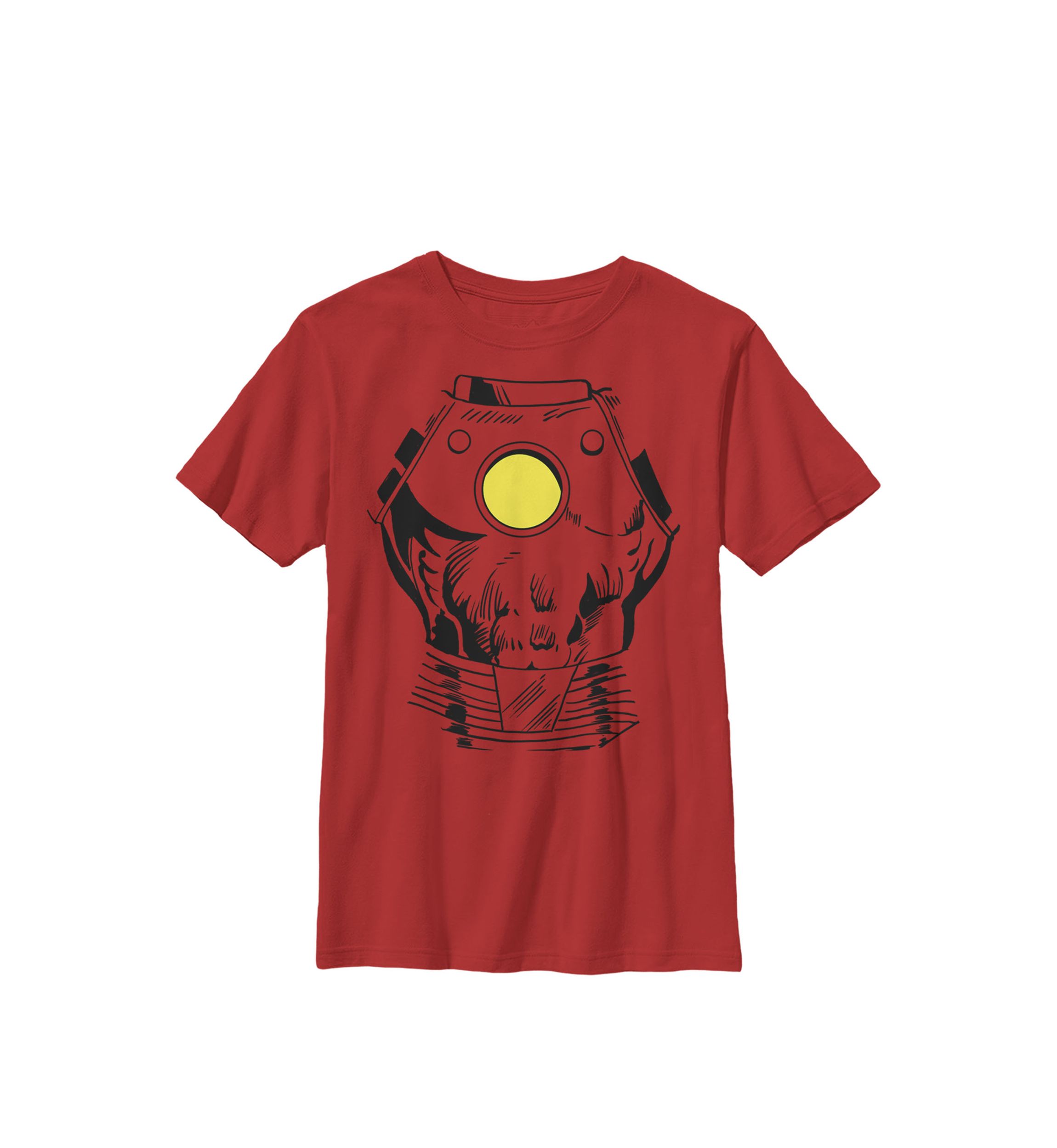  Iron Man Suit Super Retro Halloween Cosplay Crew T-Shirt