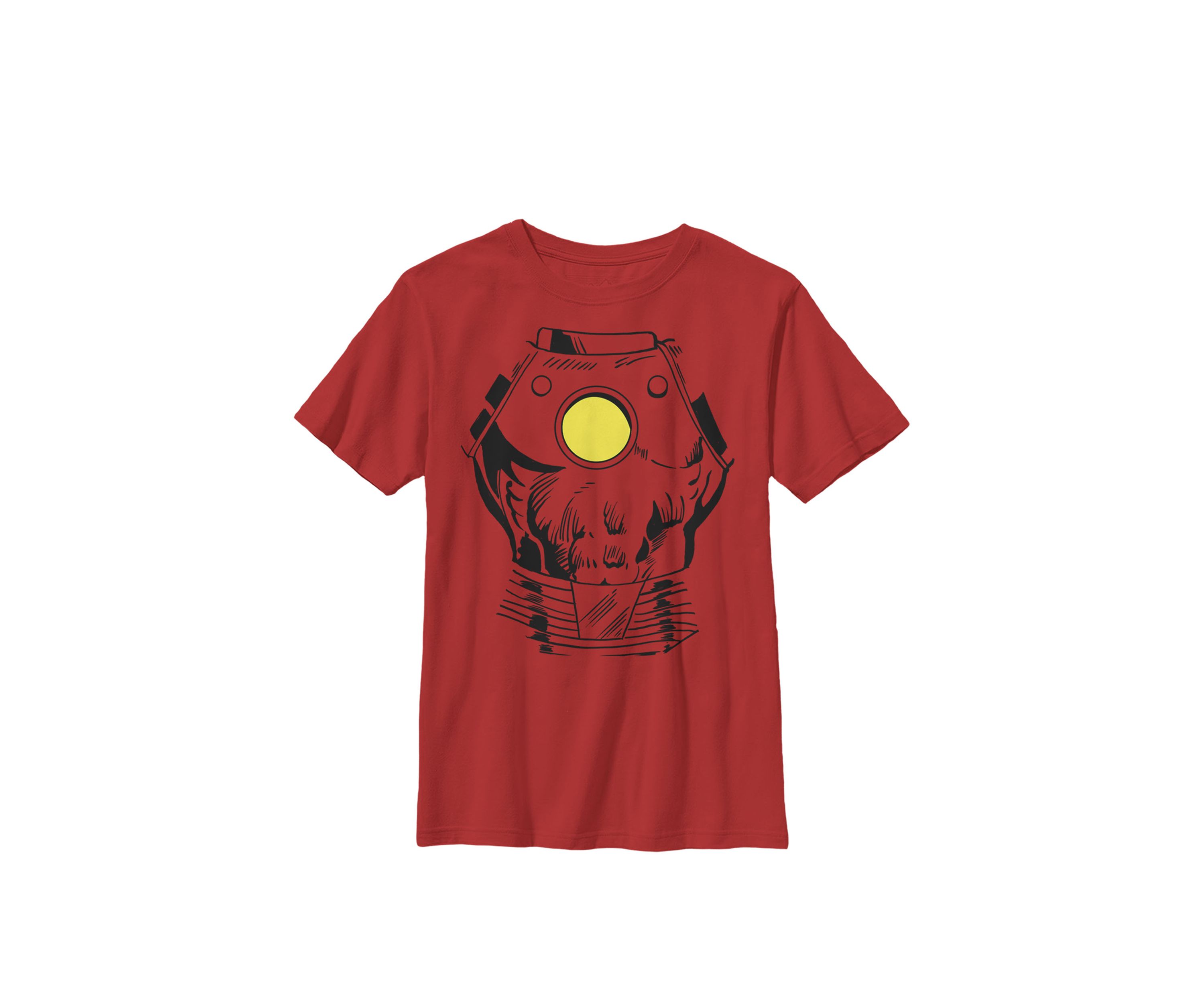  Iron Man Suit Super Retro Halloween Cosplay Crew T-Shirt