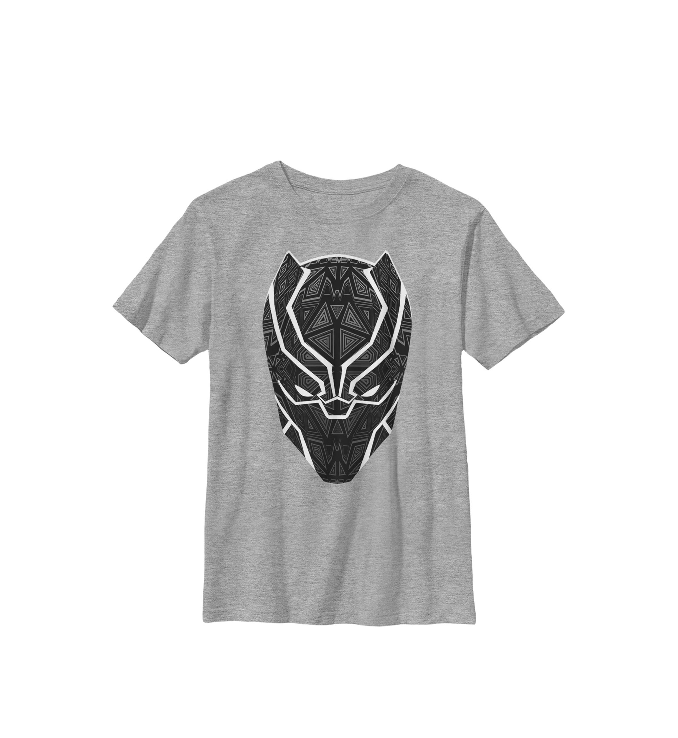 Boys 8-20 Black Panther Geometric Prism Mask Crew T-Shirt