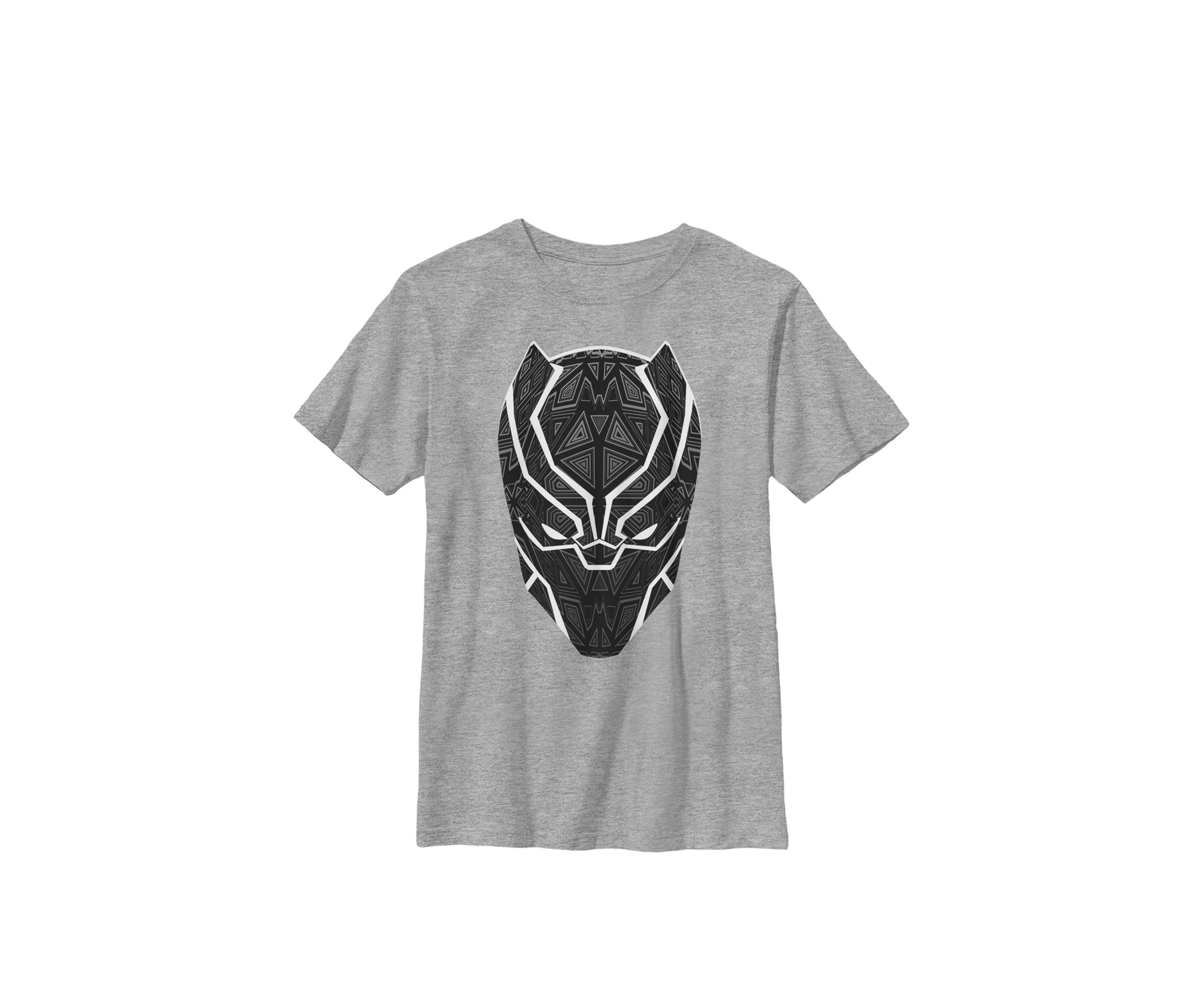Boys 8-20 Black Panther Geometric Prism Mask Crew T-Shirt