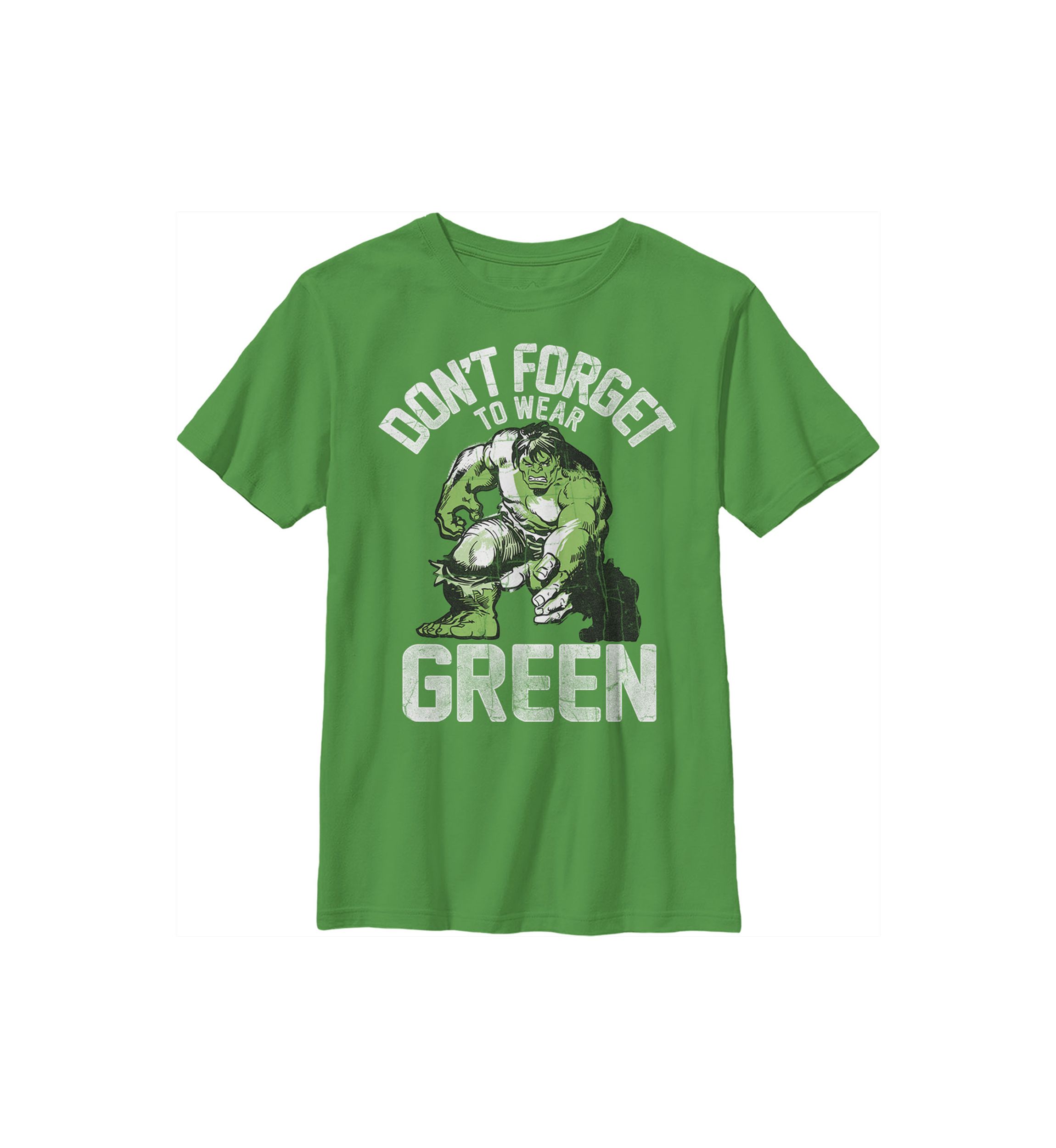 Boys 4-7  Hulk Wear Green Graphic T-Shirt