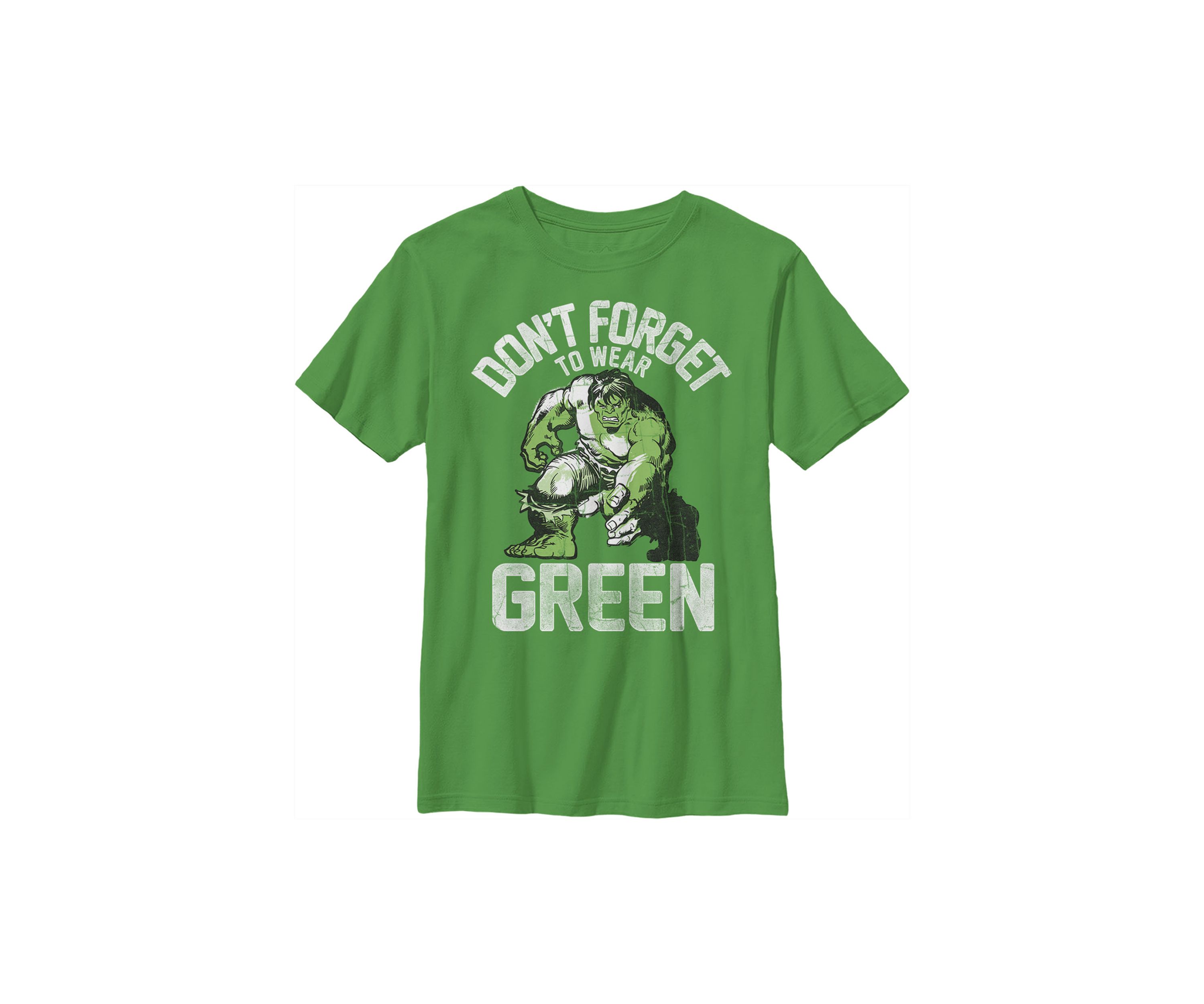 Boys 4-7  Hulk Wear Green Graphic T-Shirt