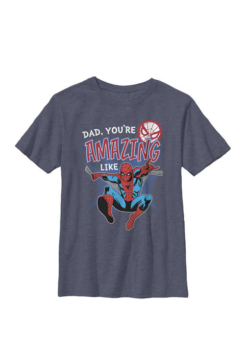 Boys 8-20 Spider-Man Amazing Dad Fathers Day T-Shirt 