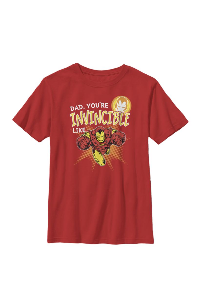 Boys 8-20 Iron Man Invincible Dad Fathers Day T-Shirt 