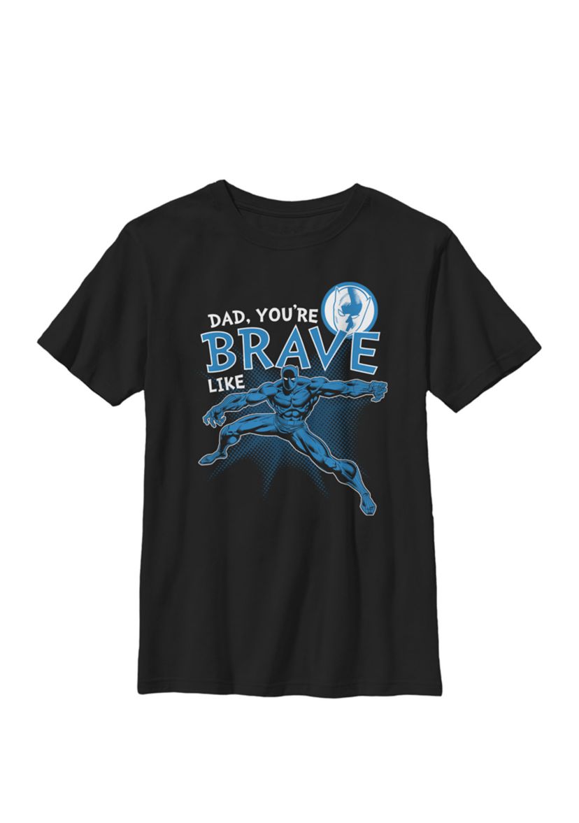 Boys 8-20  Black Panther Brave Dad Fathers Day Graphic T-Shirt 
