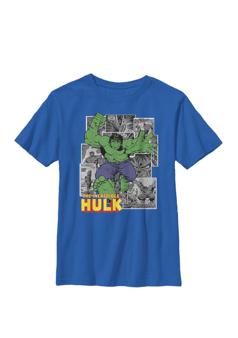 Boys 8-20 Avengers The Incredible Hulk Classic Comic Art Graphic T-Shirt
