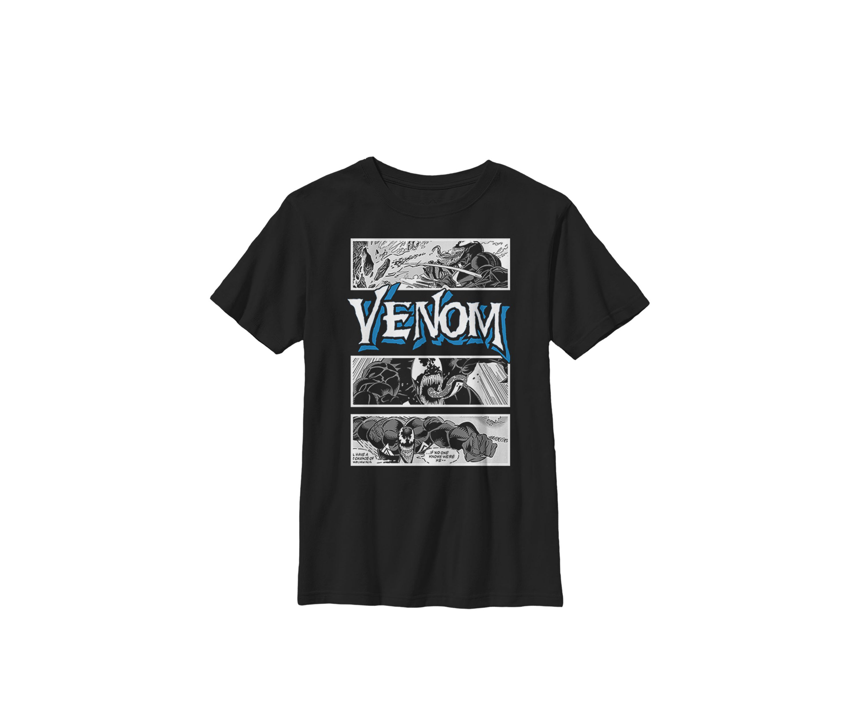 Boys 8-20 Venom Comic Book Illustrations Panel Graphic T-Shirt 