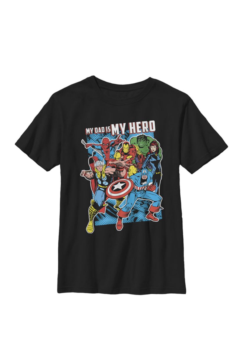 Boys 8-20 Heros My Dad My Hero Fathers Day Graphic T-Shirt 