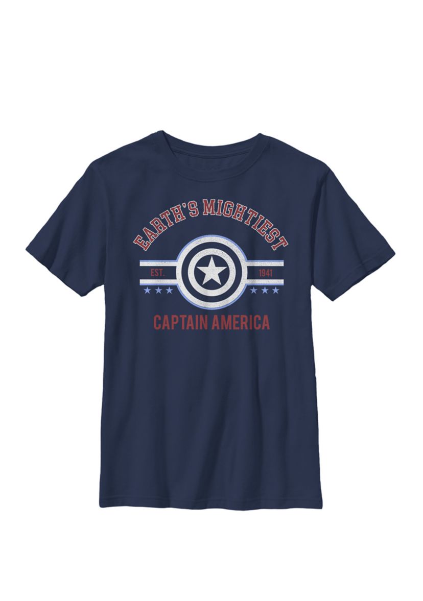 Boys 8-20 Captain America Earths Mightiest Established Belt Graphic T-Shirt