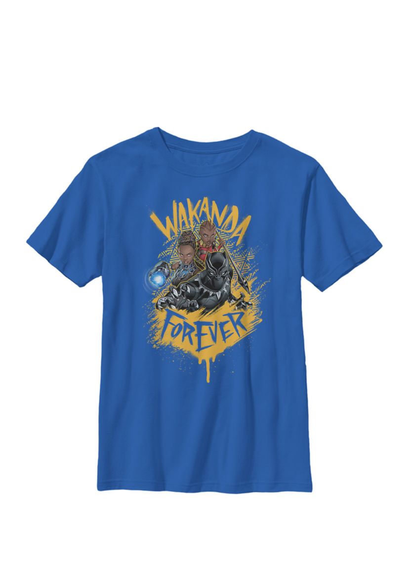 Boys 8-20 Black Panther Group Shot Painted Graphic T-Shirt