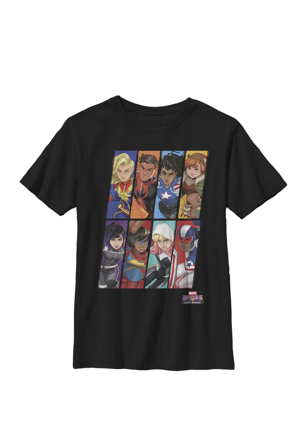 Boys 8-20 Secret Warriors Full Cast Panel Shot Graphic T-Shirt