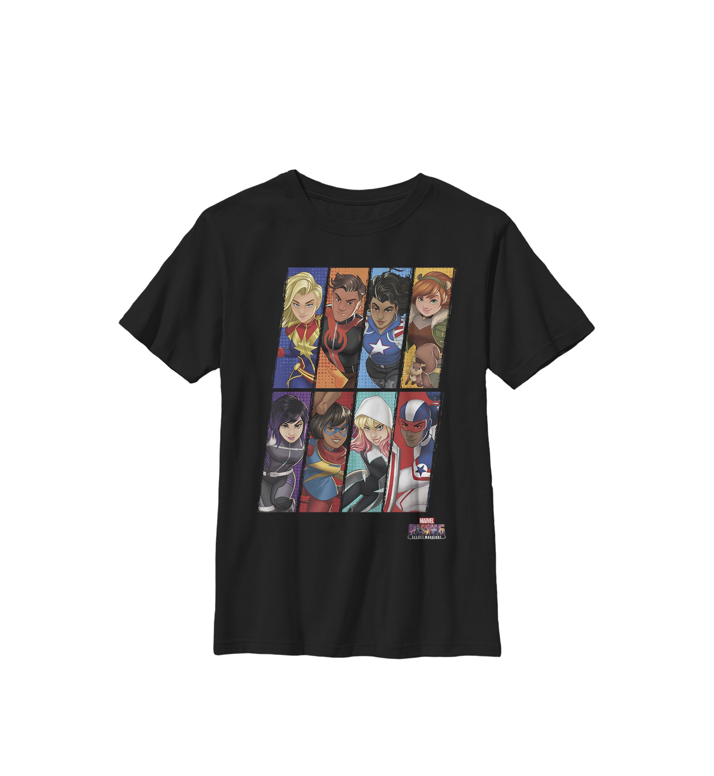 Boys 8-20 Secret Warriors Full Cast Panel Shot Graphic T-Shirt