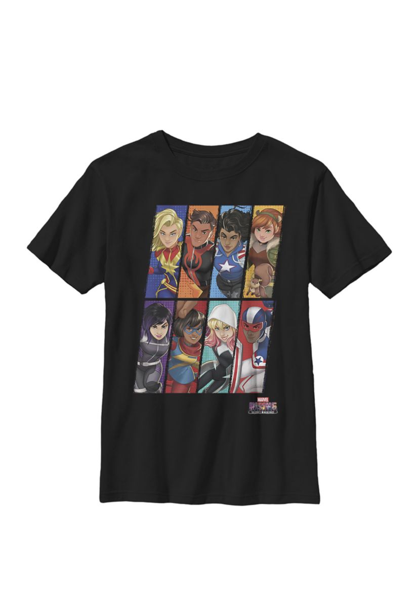 Boys 8-20 Secret Warriors Full Cast Panel Shot Graphic T-Shirt