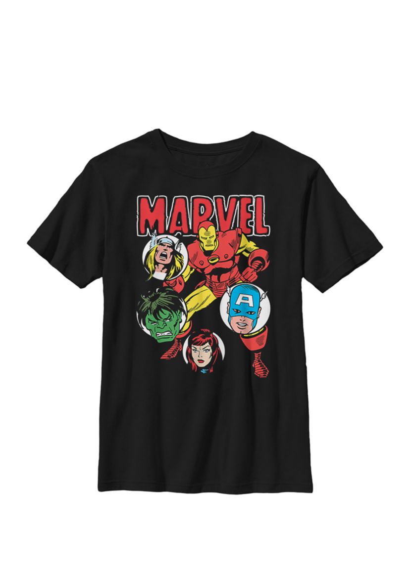 Boys 8-20 Group Shot Classic Comic Art Graphic T-Shirt 