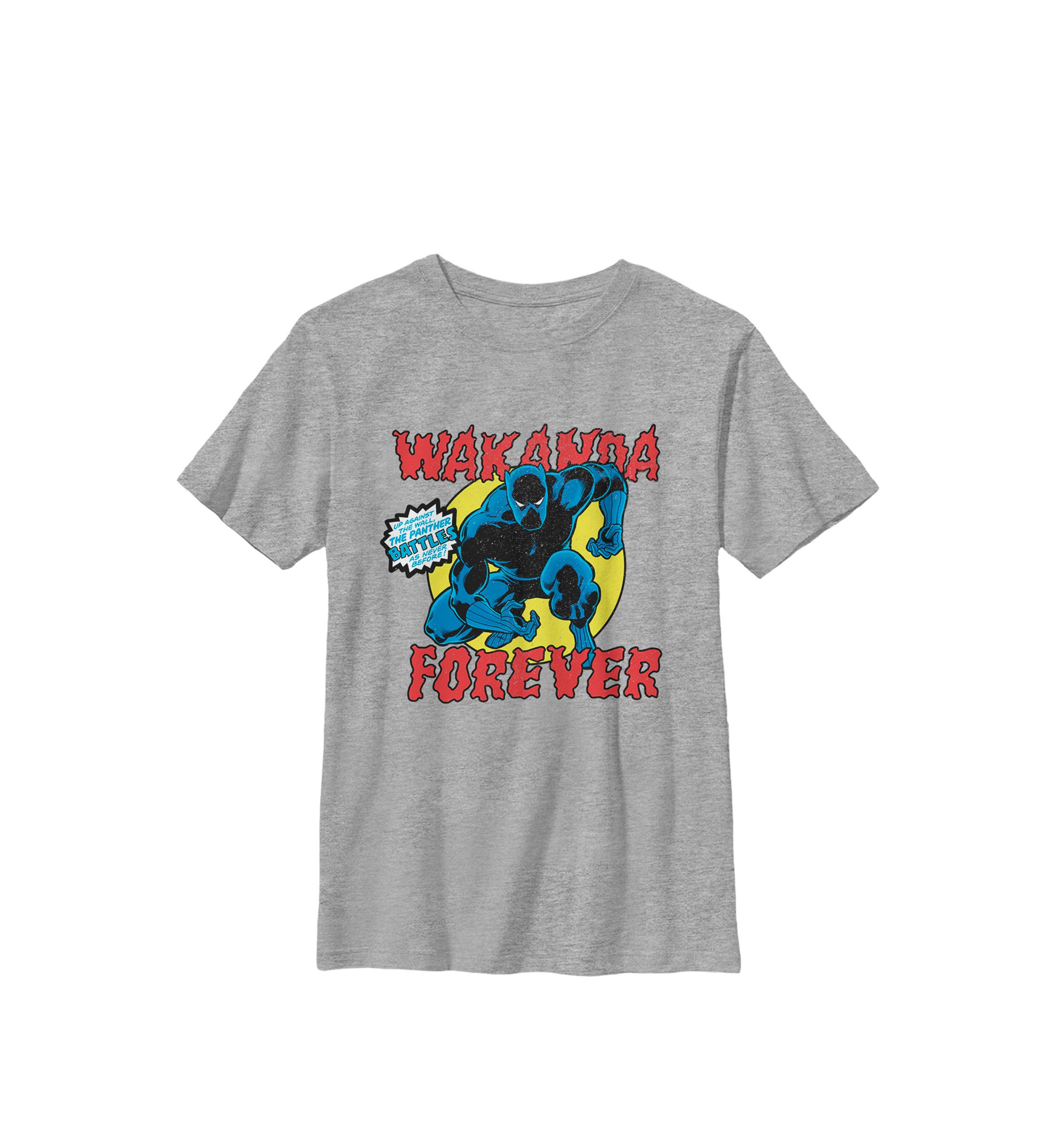 Boys 8-20  Black Panther Vintage Battle Pose Graphic T-Shirt