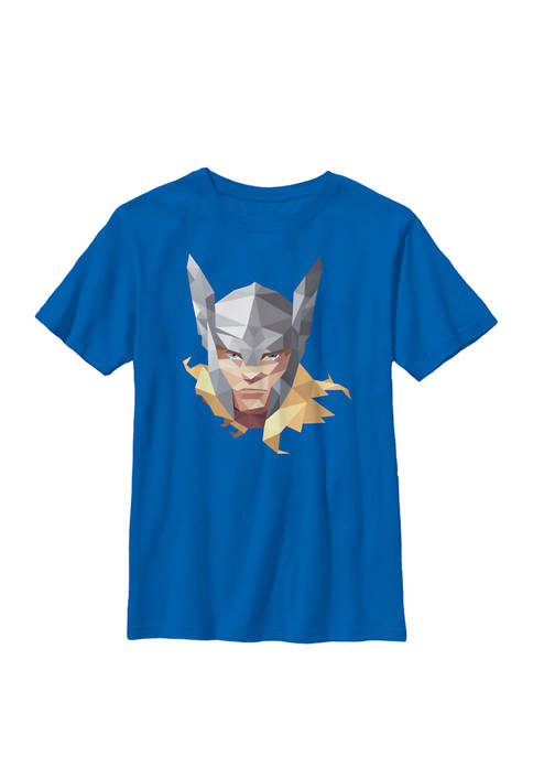 Boys 8-20 Thor The Mighty Big Face Geometric Prism Graphic T-Shirt