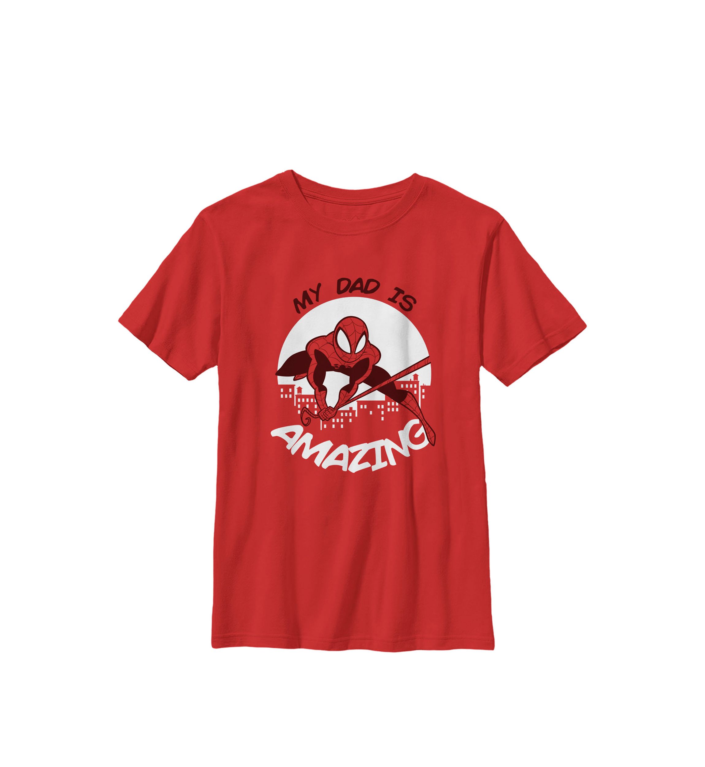 Boys 8-20 Fathers Day My Dad Is Amazing Spider-Man Action Pose Graphic T-Shirt